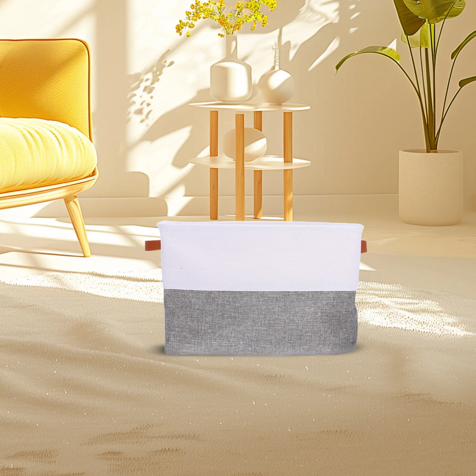 

Collapsible Storage Basket Large Fabric Organizer For Clothes Towels Blankets Bedroom Closet Shelf Book Bin