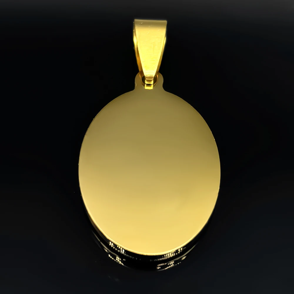3PC Catholic Saint Judas Tadeo Pendants for Women Men Stainless Steel Gold Color Holy Medal Jewelry Making DlY Necklace