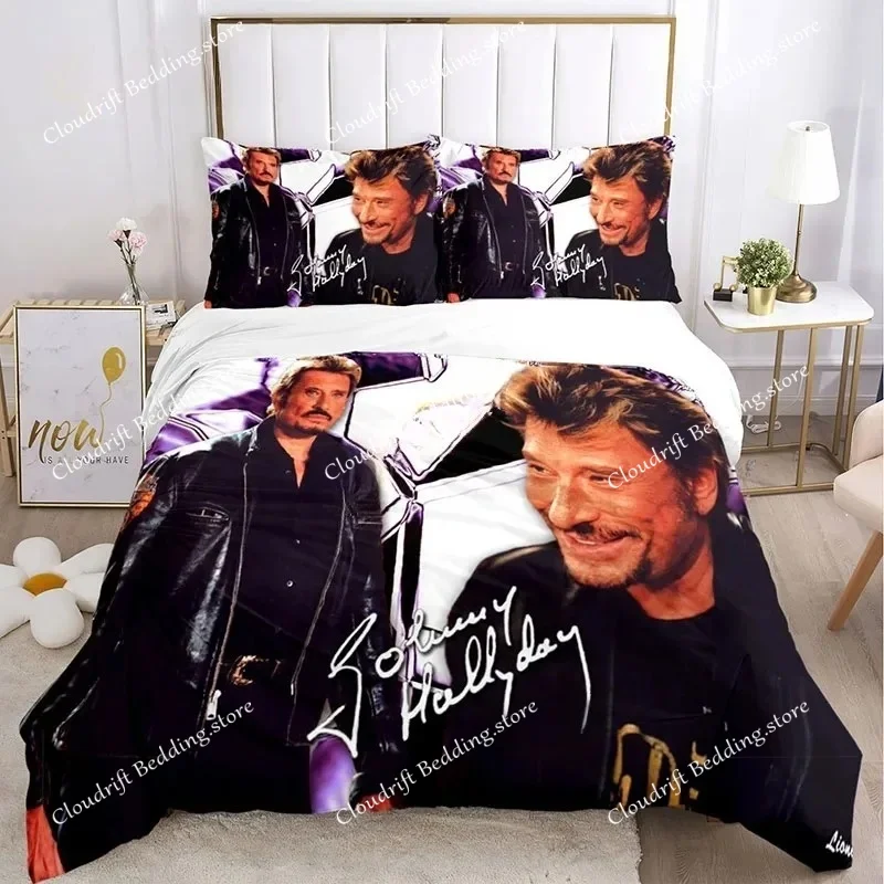 

Duvet Cover Rock Johnny Hallyday Pillowcase Bedding Set Boy Girl Bedroom Decoration Children Gift Single Double Large Size