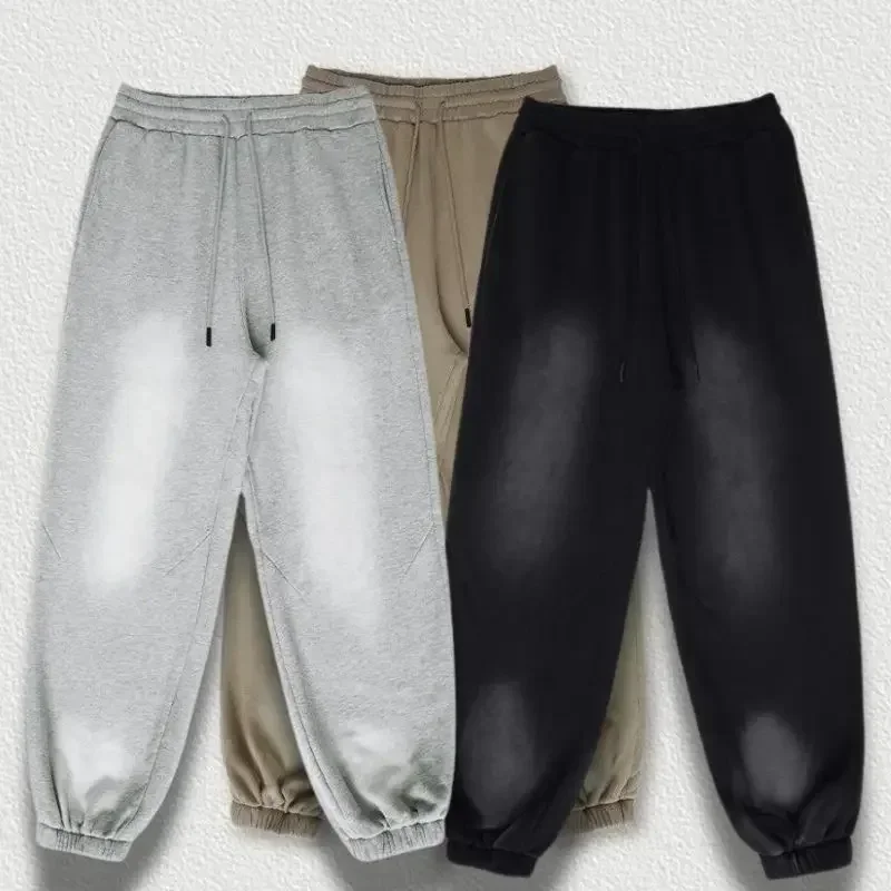

25ss Hiphop Street Blank Jogging Pants Winter Blank Men Women Retro Flame Letter Pullover Hip Hop Fashion Cotton Star Sweatpants