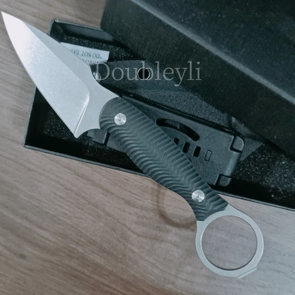 

Portable High-hardness Straight Knife Adventure Rescue Emergency Tools G10 Handle with K Sheath - Outdoor Camping Fishing Knife