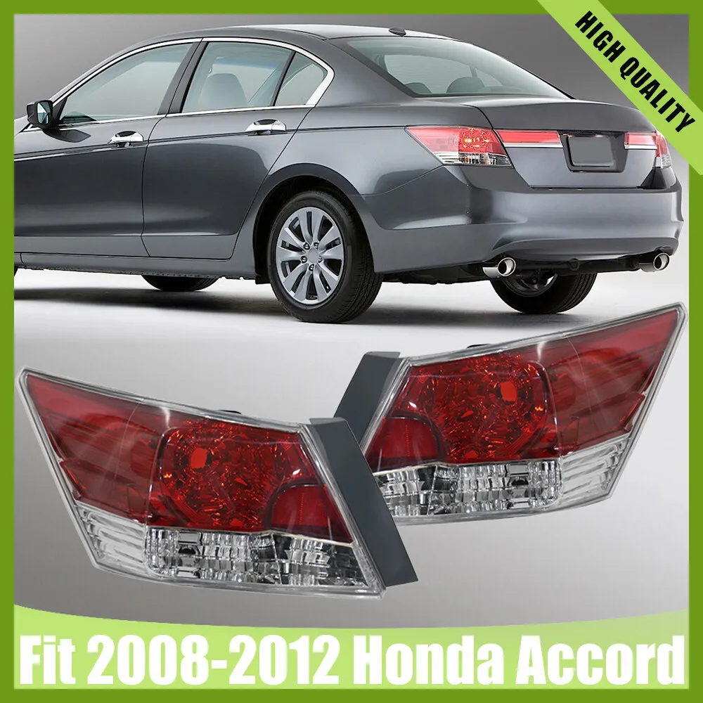 

For 2008-2012 Honda Accord Sedan Left & Right Side Tail Light Lamp Brake Halogen