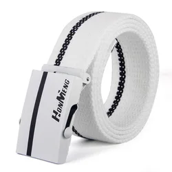 White Blue Black Military Automatic Buckle Nylon Belt Outdoor Hunting Multifunctional Tactical Canvas Belt High Quality Men Belt
