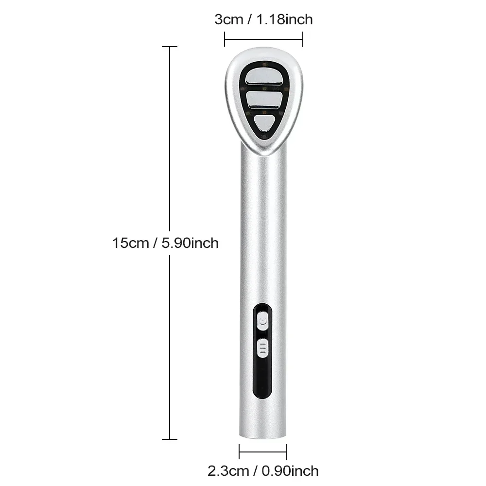 Dispositivo de levantamento de olhos com microcorrente ems, 7 cores, luz vermelha, varinha facial, massageador de pescoço, aperto da pele, antirrugas, cuidados com a pele, beleza