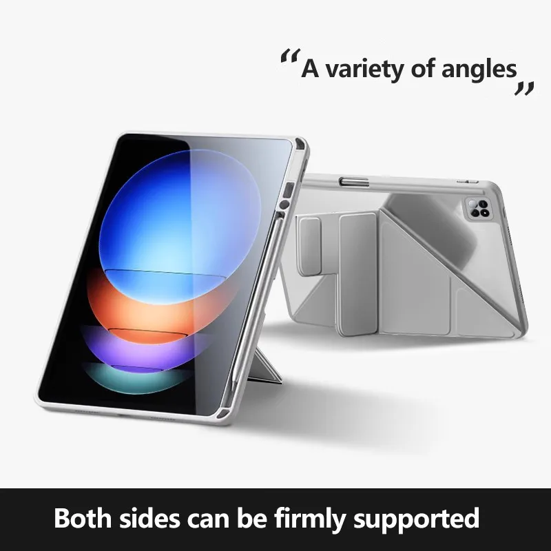 Y-Fold Stand Case For Xiaomi Pad 6S Pro 12.4 inch 2024 5 Pro 6 Pro Redmi Pad SE 11 Pad 10.61 Multi Folding Cover With Pen Slot