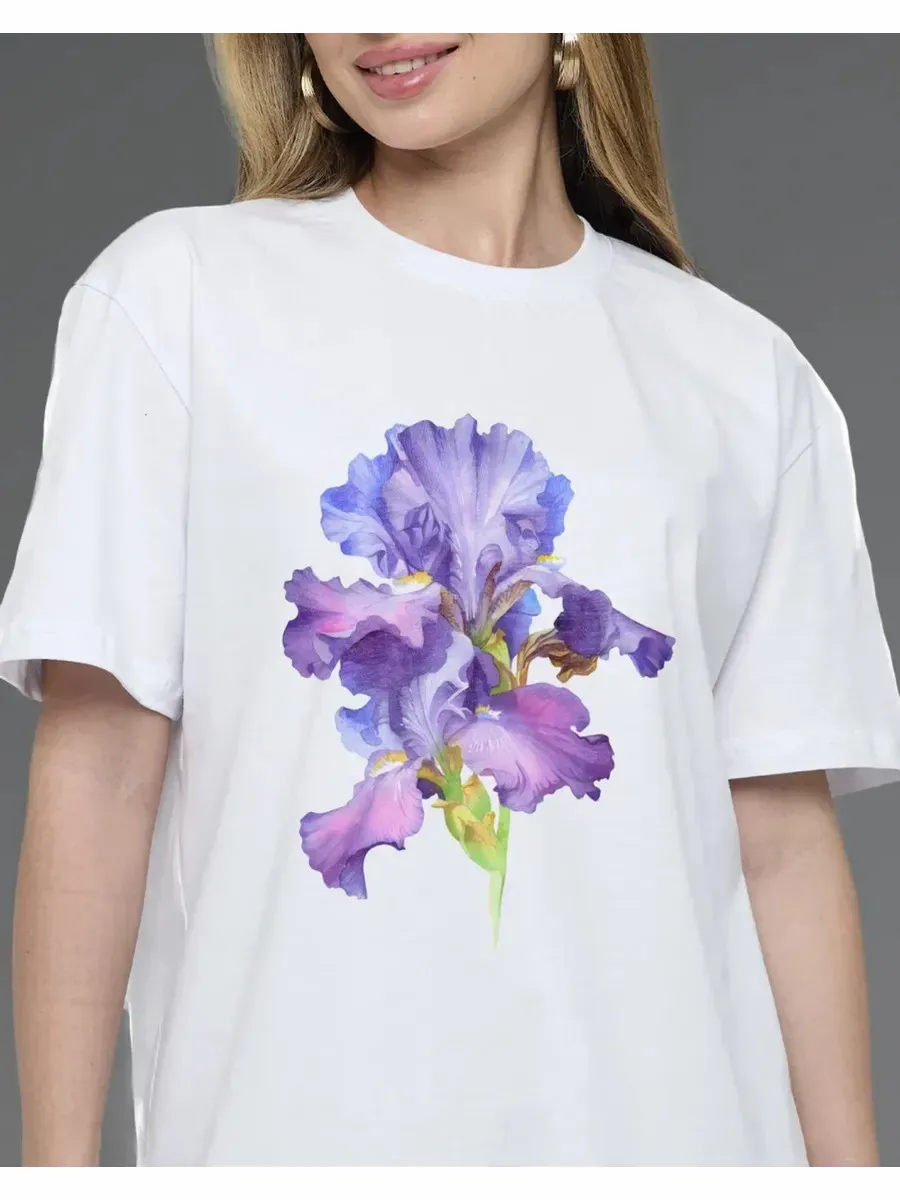 

Женская футболка с короткими рукавами и принтом размера PLUS, свободная и повседневная, мягкая, удобная и дышащая, для занятий спортом на открытом воздухе