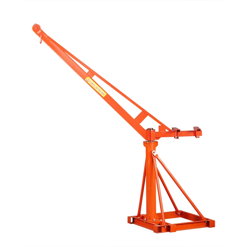 CMFO 360 Degree Rotating 500kg-1000kg Mini Lift Crane Construction Lifting Machine Motor 2.2m Max Height Outdoor Home Use Sale