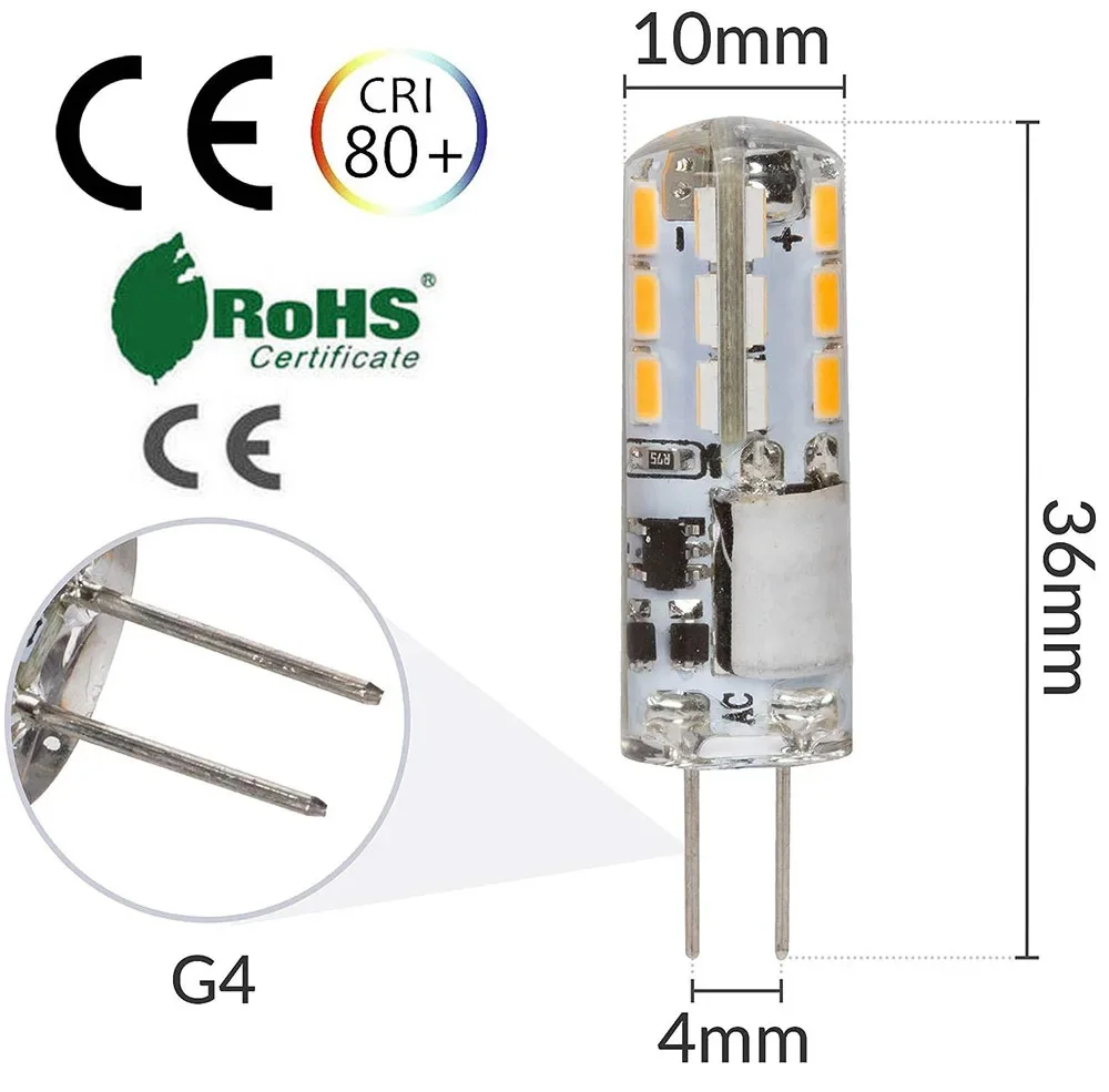 Aoyuansea 10pc G4 LED lampa 3W 5W 9W 12W DC12V 220V šetření silikon lampa 360beam úhel nahradit halový lehký reflektor lustr