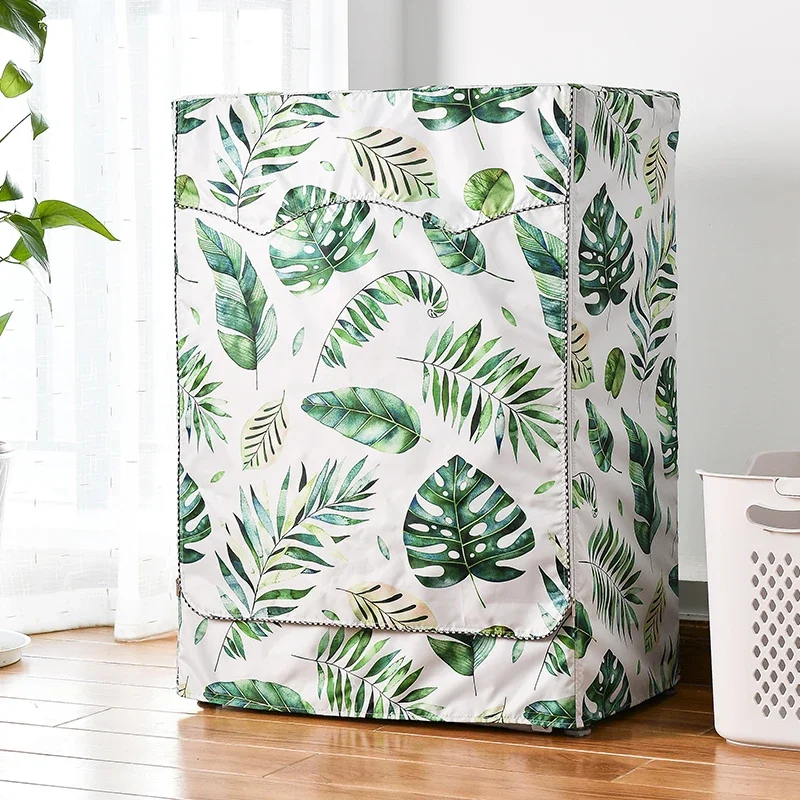 

Waterproof Washing Machine Cover Home Polyester Roller Laundry Silver Coating Dustproof Case Cover