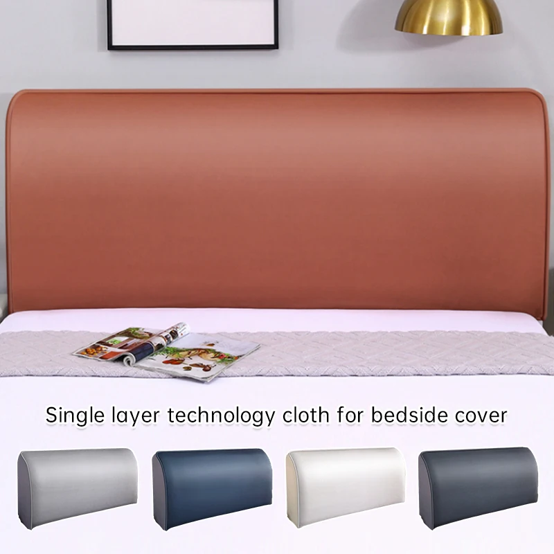 Elastic Bed Headboard Cover Technology Cloth All-inclusive Bedside Cover Imitation Leather Bed Back Protector Dust Cover