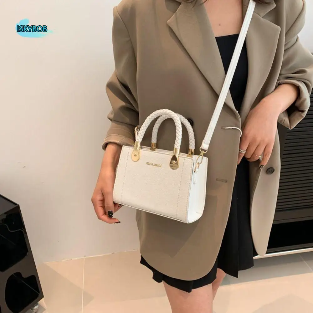 

PU Leather Women Shoulder Bag Korean Style Light Luxury Ladies Mini Crossbody Bag Handbag Large Capacity Small Square Bag Girls