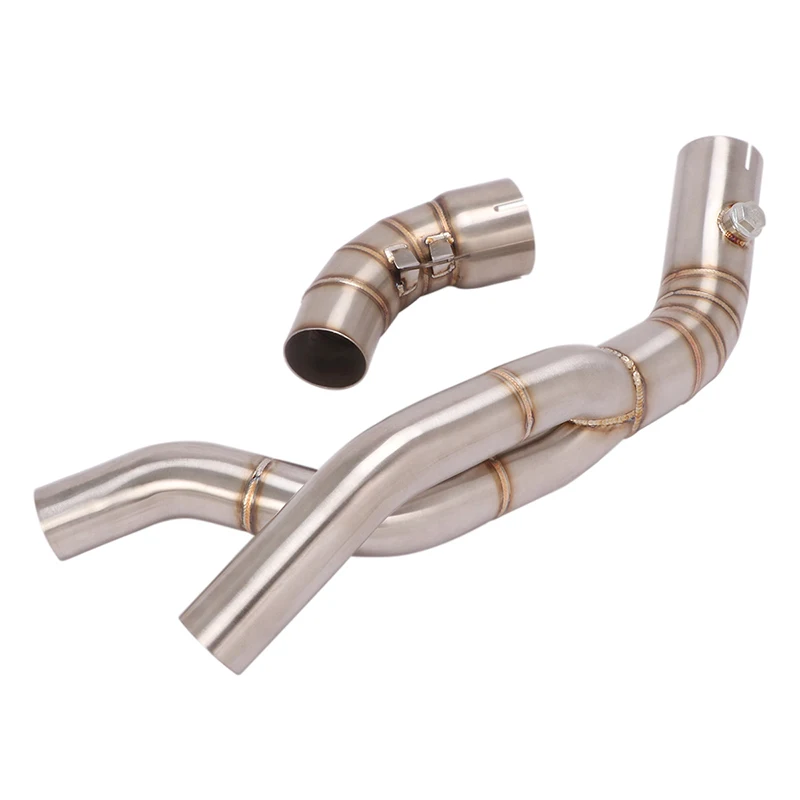 Slip On For Yamaha R1 YZF-R1 2007 2008 Motorcycle Exhaust Escape Stainless Middle Link Pipe Stock Muffler Header Collector Tube