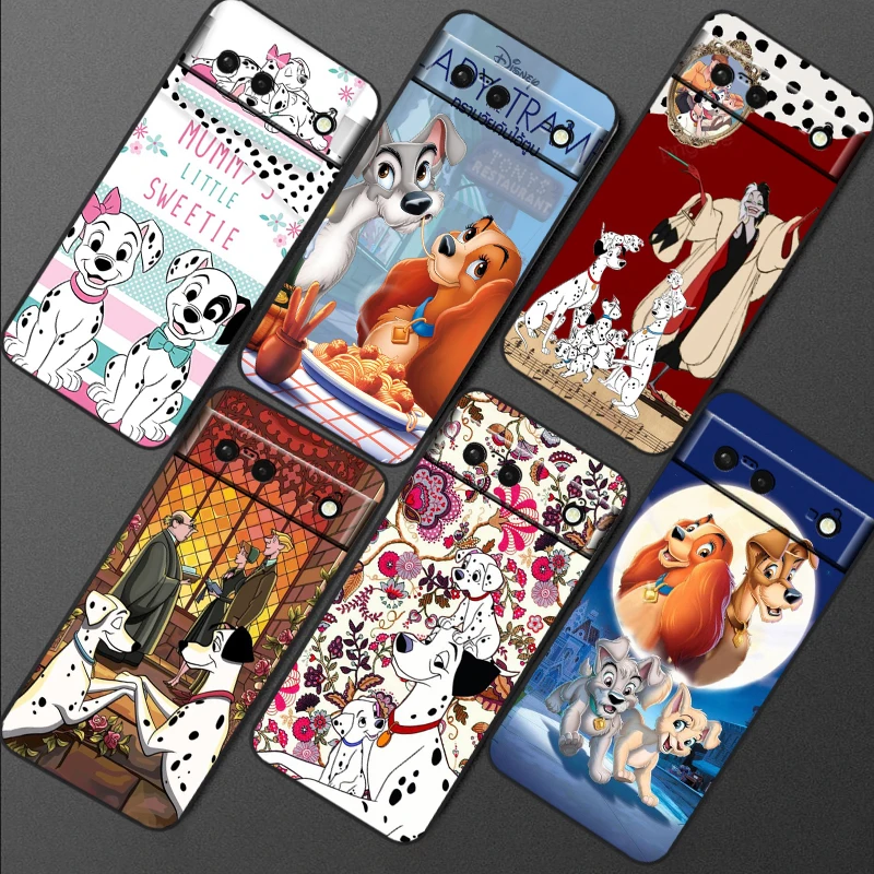 

Disney Dog Cute Cartoon For Google Pixel 9 8 7A 7 6A 6 5A 5 4 4A XL 5G Black Silicon Shockproof Shell TPU Phone Case