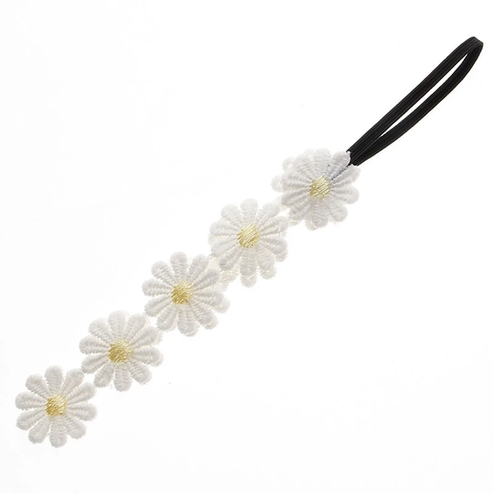 2pcs/lot Baby Daisies Flowers Headbands Infant Kids Girls Floral Bow Hairband Headwear Photography Props Accessories