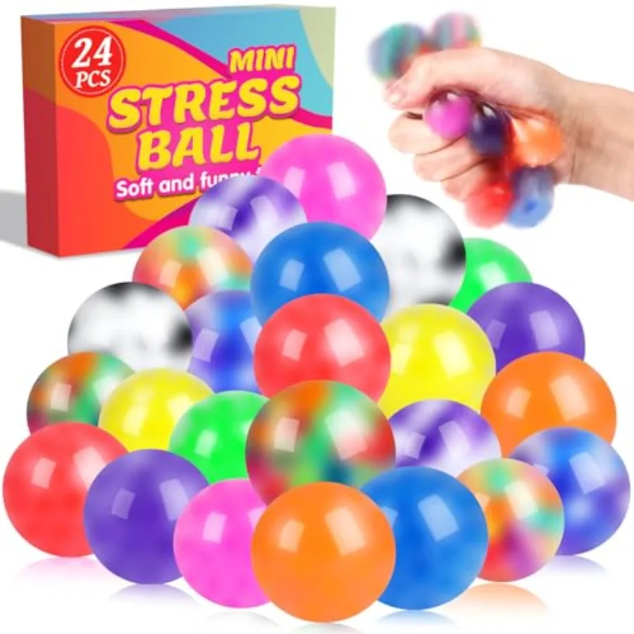 

New product tasting price 24 Pack Stress Balls for Adults, Squeeze Balls for Anxiety Relief, Soft Palm-Sized Pressure Balls, Du