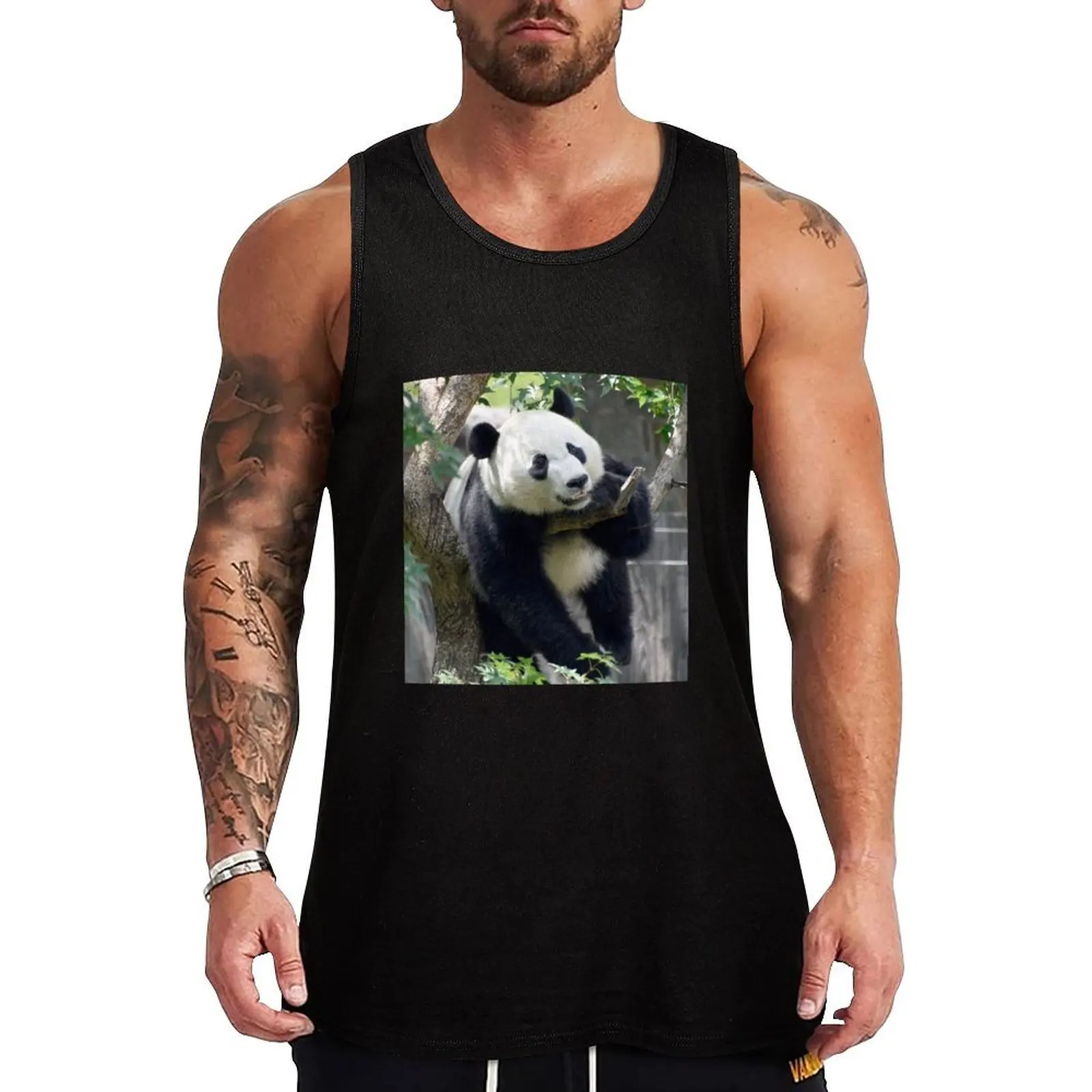 

Giant Panda Bei Bei at the National Zoo Tank Top Urban Tank Top Streetwear Casual Sleeveless Shirt