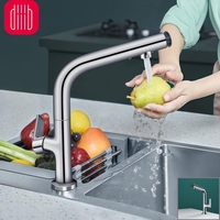 Diiib 360° Degree Rotation Tap Luxury Pure Handle Hot Cold One-click Drinking Water Stop Mixer Faucet Bathroom Kitchen Sink