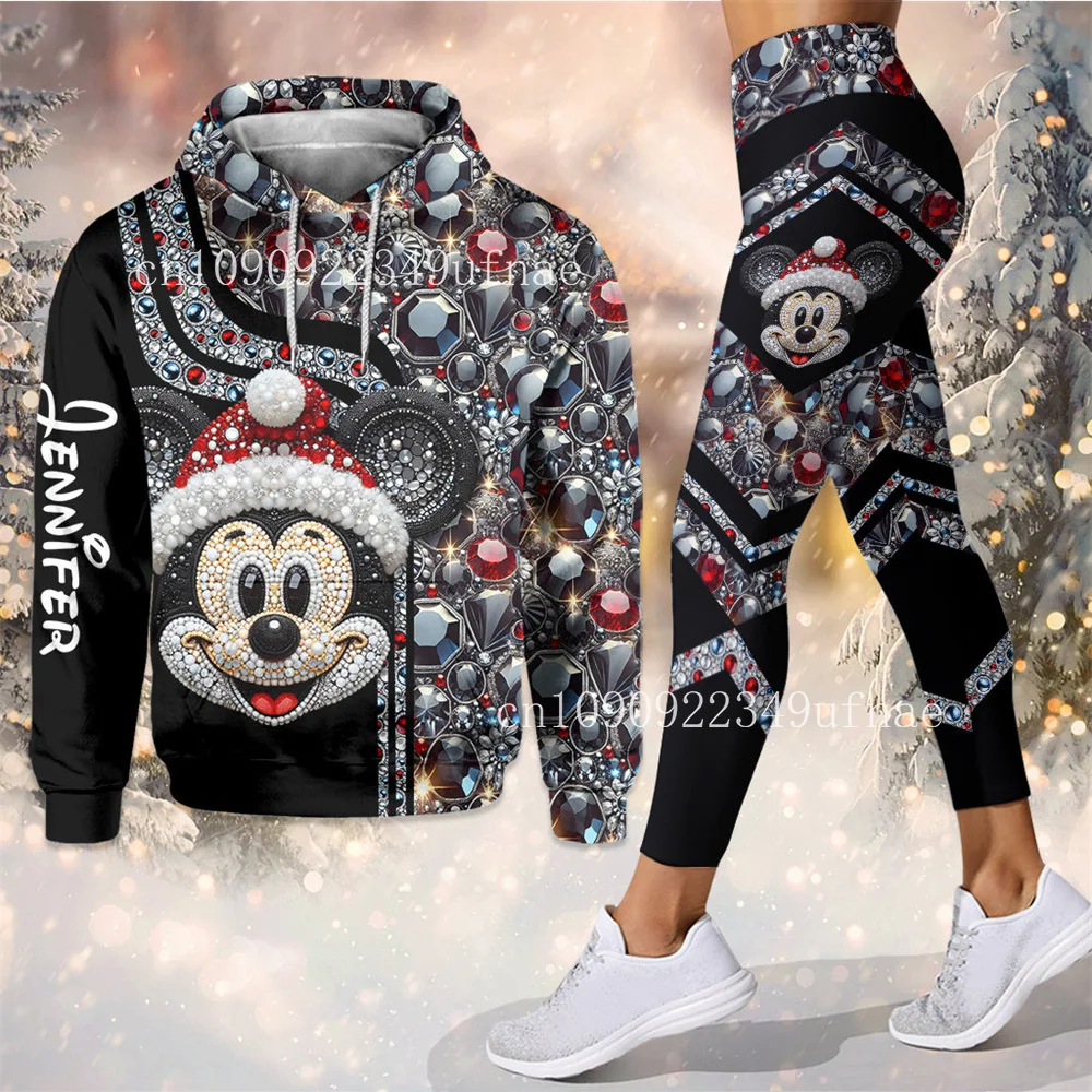 

Mickey and Minnie tight pants, Mini Michic girl sports even hoodie Disney women's tight pants yoga pants sports suit