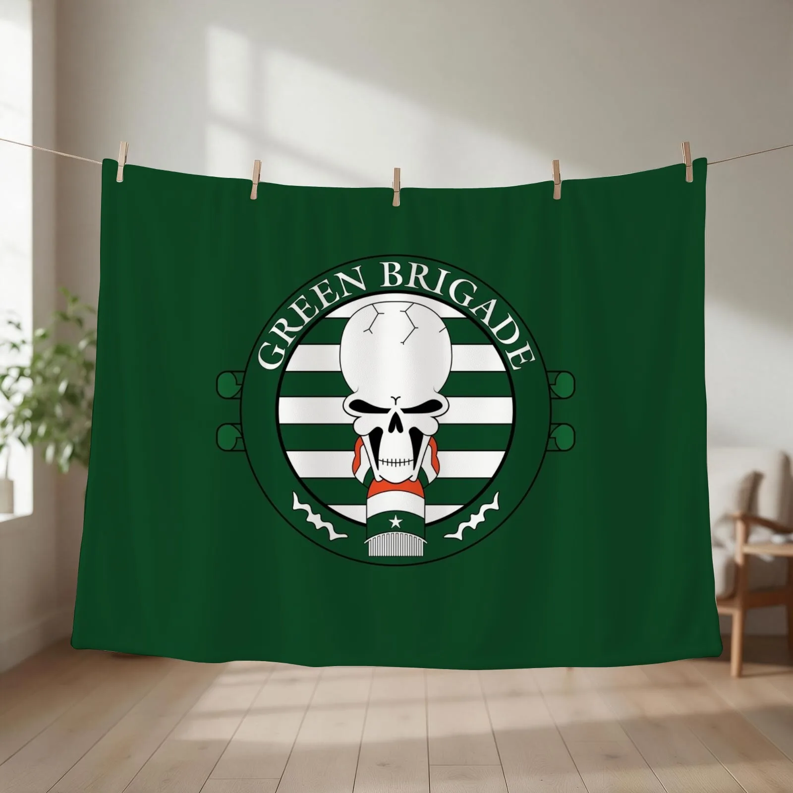 Green Brigade - Celtic Throw Blanket couch cozy soft plush fuzzy picnic outdoor blanket