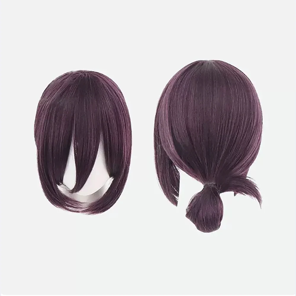 HAIRJOY Synthetic Hair Chainsaw Man Reze Cosplay  Wig for Costumes Purple Wig Rose Net