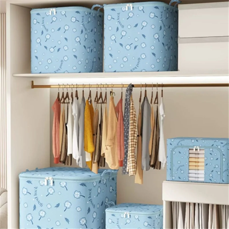 

Большая вместительная нетканая коробка для хранения одежды, сумка для хранения одеял в общежитии, влагостойкая складная сумка для хранения в гардеробе