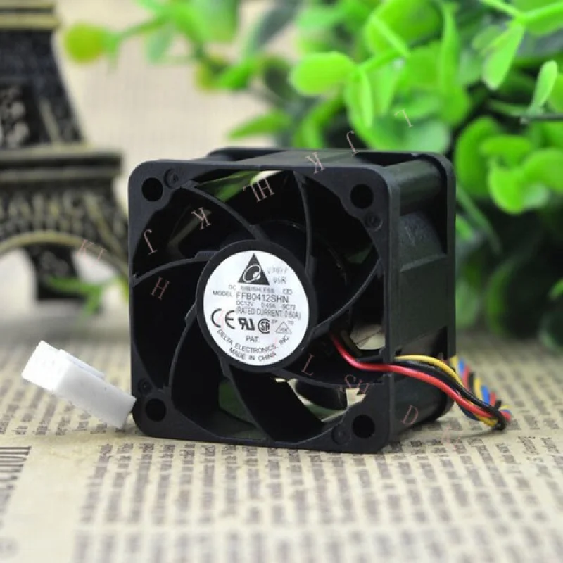 

N FOR Delta FFB0412SHN DC 12V 0.60A 40x28mm PWM Server Inverter Case Axial Cooling Fan