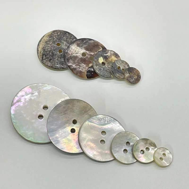 Natural Pearl Shell Buttons 9-20mm High Quality Thickened Shirt Fastener Beautiful DIY Apparel Sewing Supplies TR2K