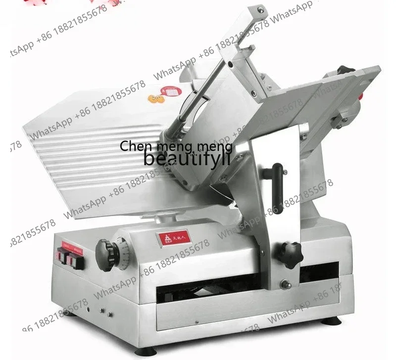 

D178 Commercial automatic 12-inch cutting frozen meat machine, beef and mutton hot pot cutting and rolling machine,frozen meat