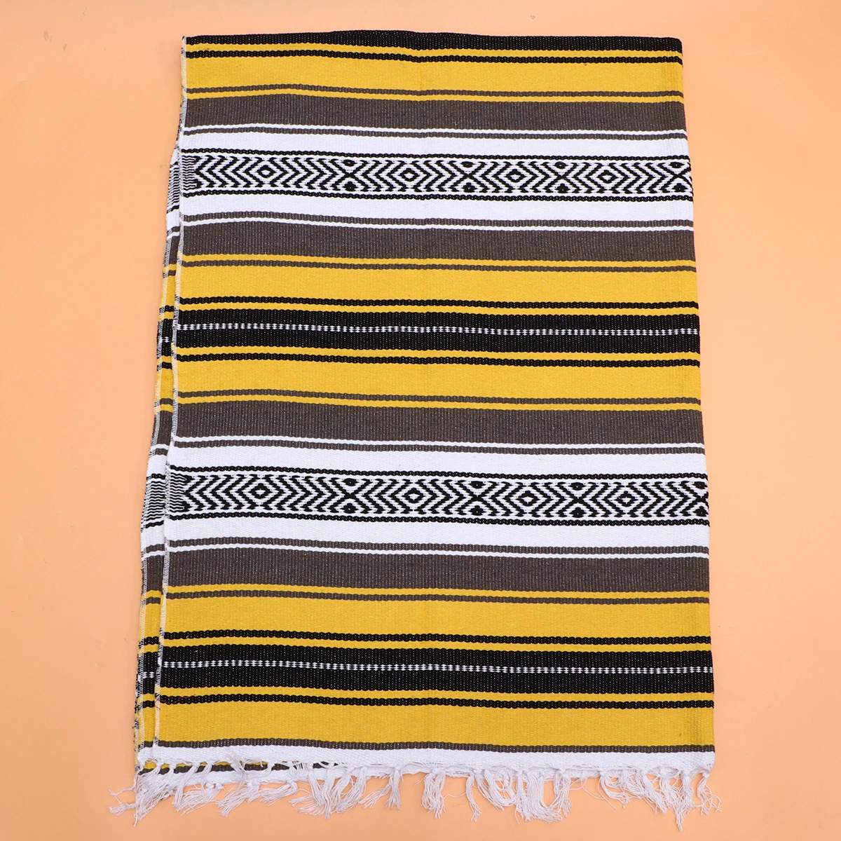 

Thick Mexican Woven Blanket Blended Cotton Polyester Soft Vibrant Color For Home Sofa Bedroom Car Decor Gift Yoga Cape Mat
