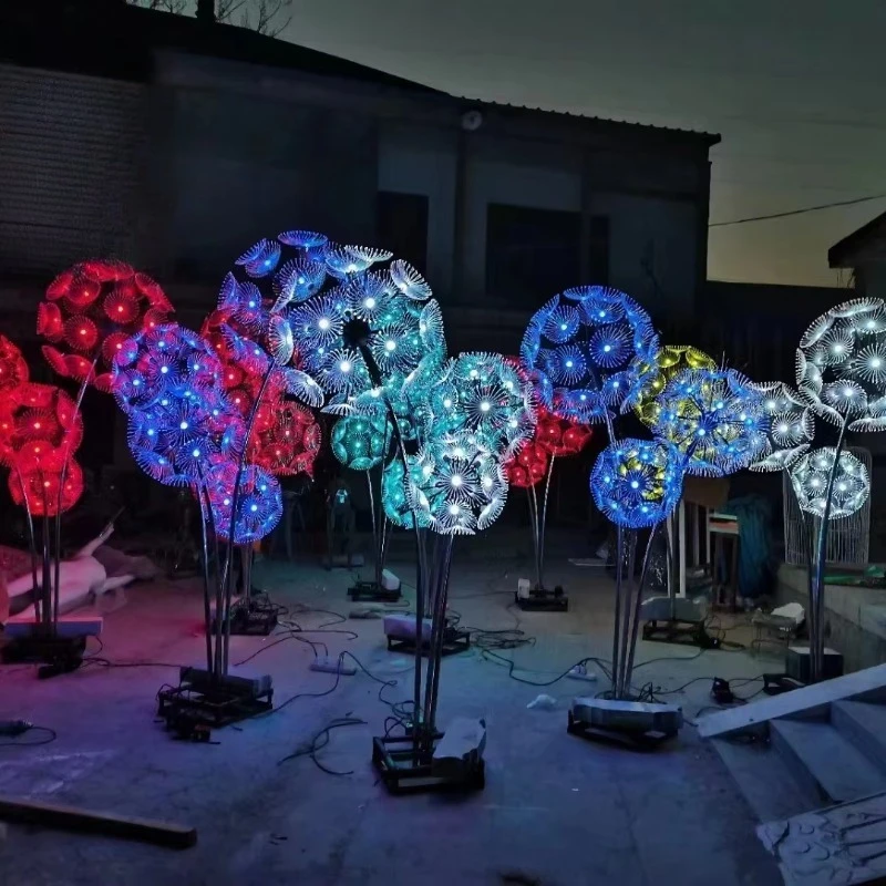 Dandelion theme outdoor landscape light creative garden model park square lighting waterproof Christmas lawn light