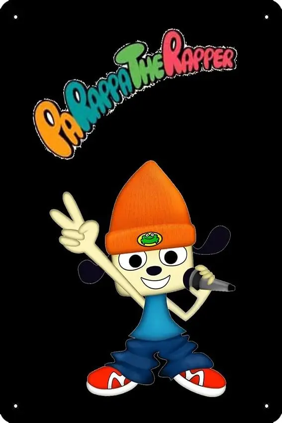 Parappa the rapper Poster 8 x 12 Inch Funny Metal Tin Sign Game Room Man Cave Wall Decor