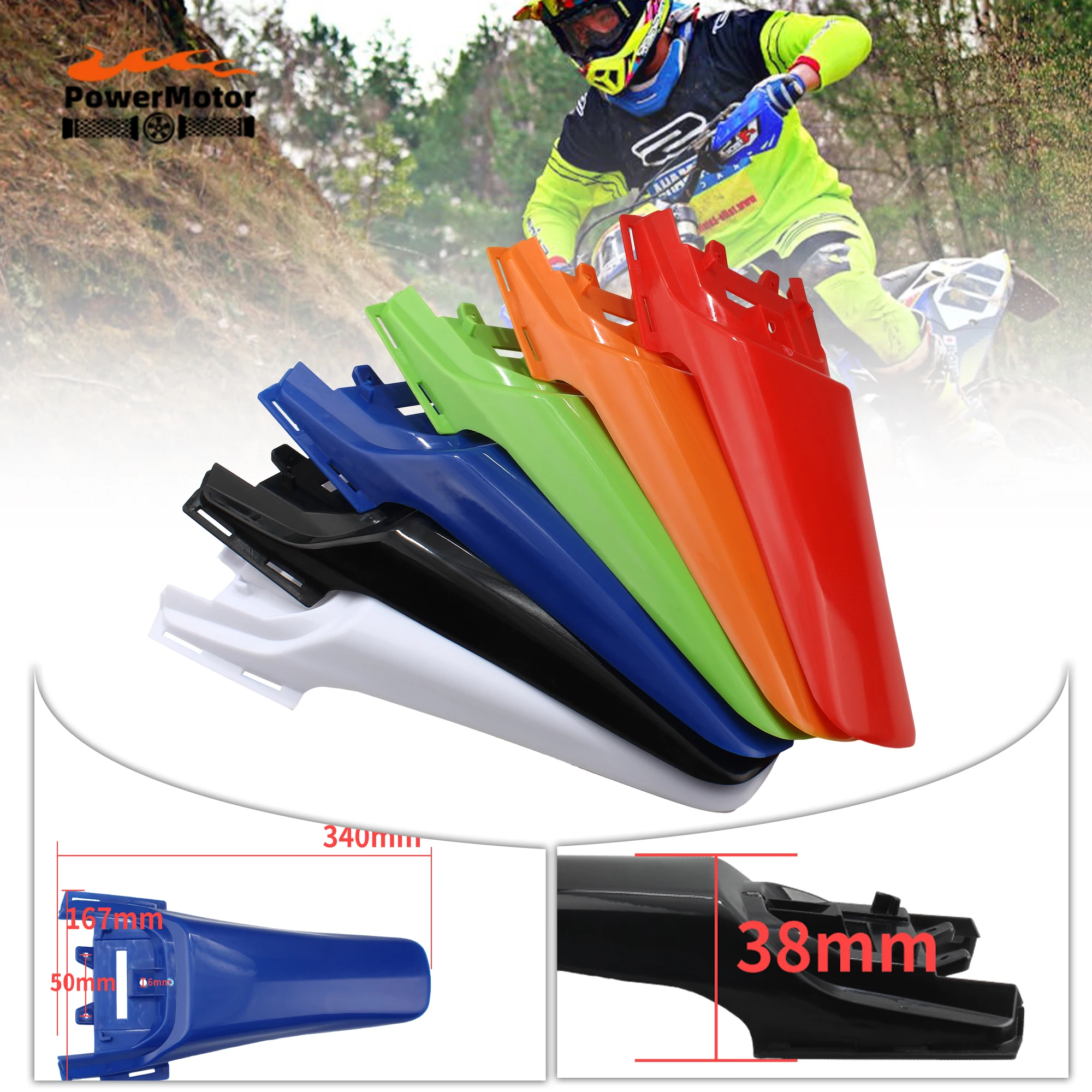 

Motorcycle Rear tailgate Fender Plastics for Honda CRF 50 cc Refitting Rear Fender Motocross Parts Mini Moto Pit Bike Refitting