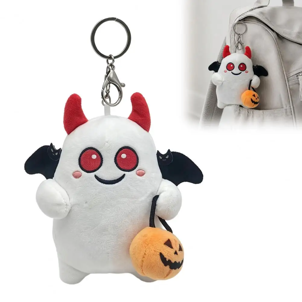 Halloween Ghost Plush Keychain, Cute Spooky Stuffed Toy Pendant for Backpack Keys,Festive Party Gift for Kids