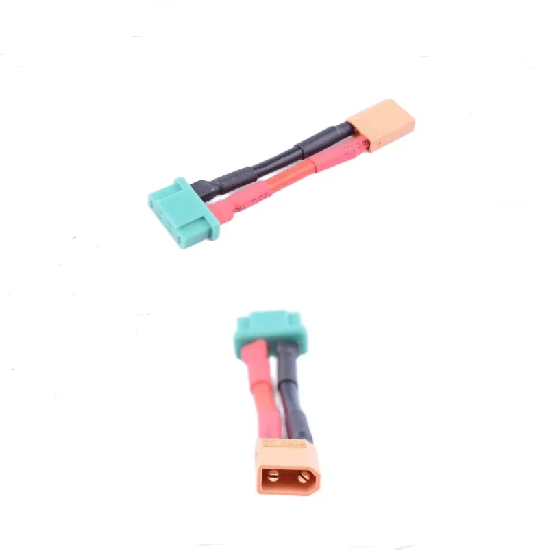 New 2Pcs MPX Multiplex Male Female Plug to Tamiya Deans XT30 TRX EC2 Male Female Connector Adapter 14awg 4cm for RC Battery ESC