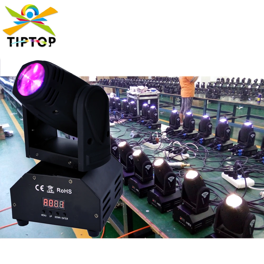 TIPTOP DJ LED Moving Head Lighting 15W Beam Effect RGBW 4IN1 DMX 11/13 DJ Euiptment Stage Party High Quality USA COB  TP-L626