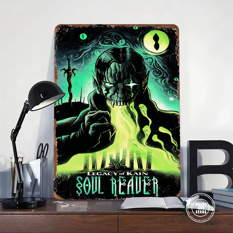 Legacy of Kain Soul Reaver Artwork Metal Poster Customized Wall Art Retro Vintage Tinplate Signs for Home Decor Accessories Room