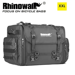 Rhinowalk 60L-80L Motorcycle Bag Waterproof Expandable Motorcycle Tail Bag Large Capacity Travel Motorcycle Accessories