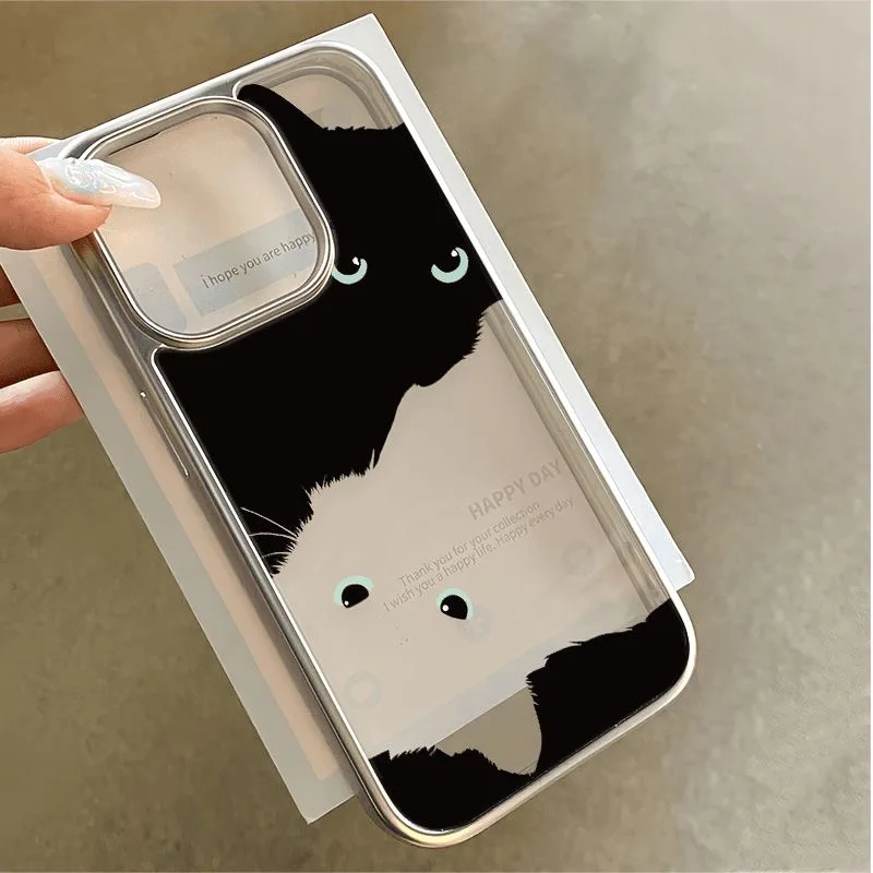 

Fashion cat pattern Phone Case for iPhone 17 16e 16 15 14 13 12 11 Air Pro Max X XR XSMAX 8 7 Plus Luxury Clear Soft Back Cover