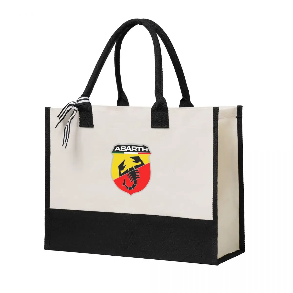 Abarth-Sac à provisions en toile avec logo, sac de voyage, décoration de mariage, meilleur cadeau de mariage