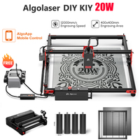 Algolaser DIY Kit 20W Laser Engraver Cutter with Wifi Offline APP Control Carver Laser Engraver Cutter 15.75”x15.75” Large Size