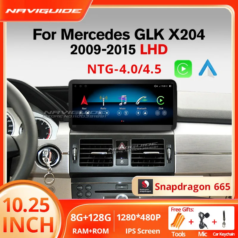 

Автомагнитола для Mercedes GLK X204 10,25-2015, 2009 дюймов, Android 12