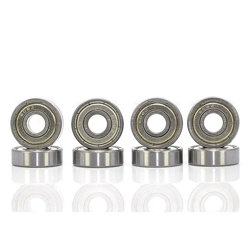 16 Stück 608ZZ 8 x 22 x 7 mm Rillenkugellager, doppelt metallgeschirmt, passend für Skateboard-Lager, Inline-Skates usw.