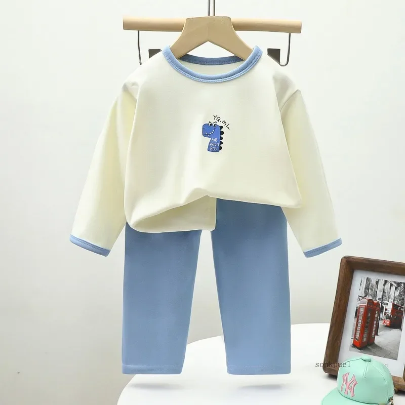 Children Long Sleeved Suit Fashion Kids Girl Home Clothes Two-piece Pajamas Soft Comfort Baby Underwear Outfits