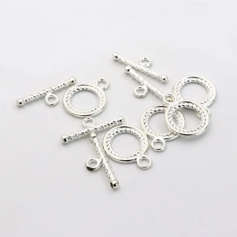 10 Pairs High Quality Silver Color Metal OT Clasps For Jewelry Making Diy Bracelet Necklace Finding Accessories Wholesale Supply