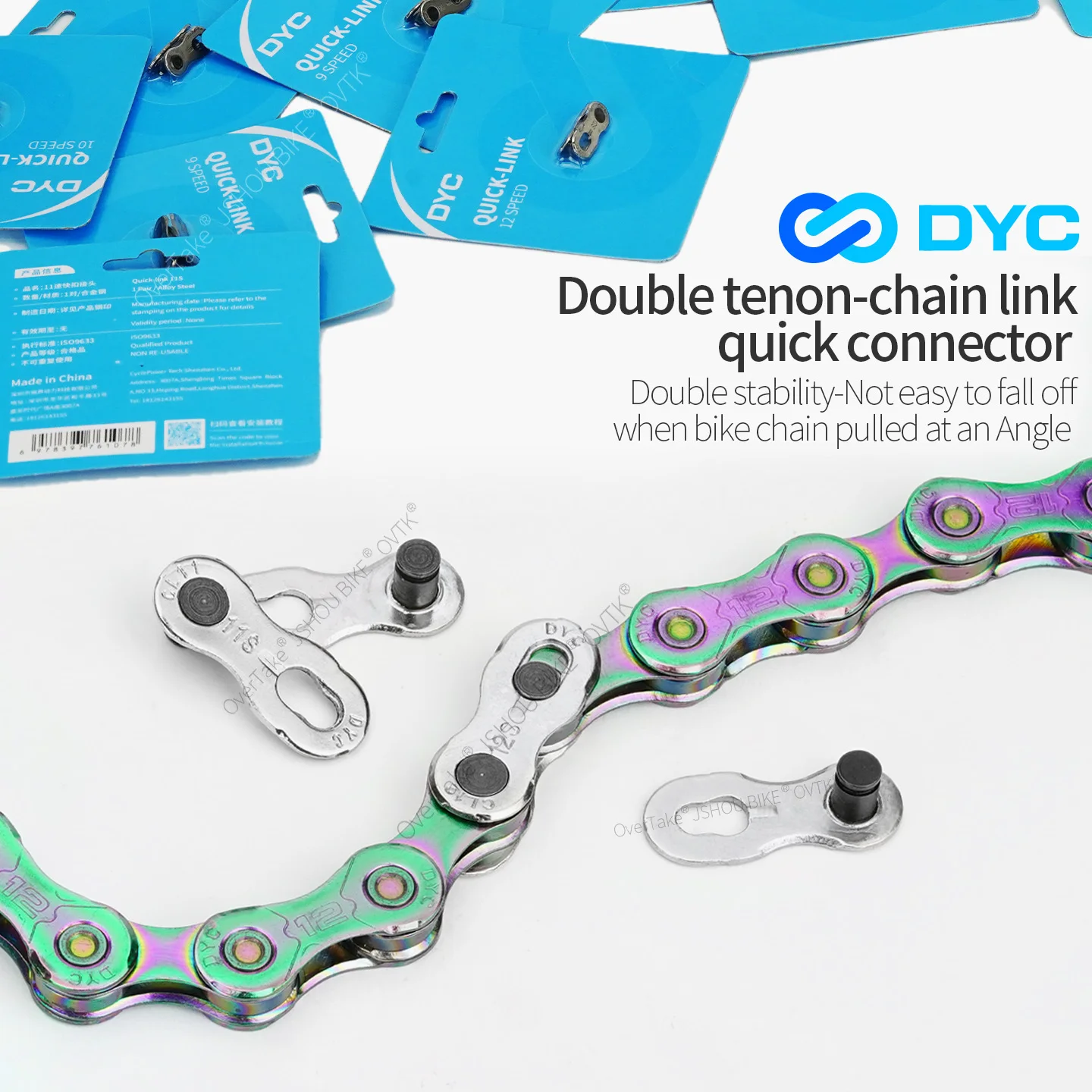 DYC 6-12 speed Universal Bicycle Chain Link Connector 1 pair Road Mountain Bike Quick Release Buckle Durable Bike Accessories