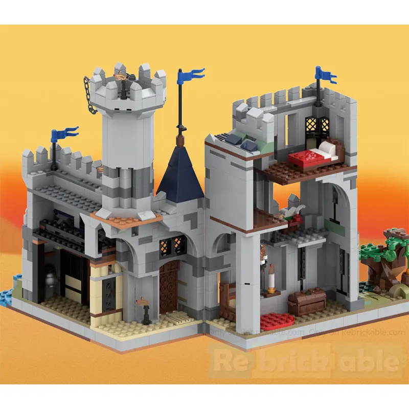 MOC Building Block Medieval Book Nook Architecture Model Brick Particle Creative Educationve Education Christmas Gift 944PCS