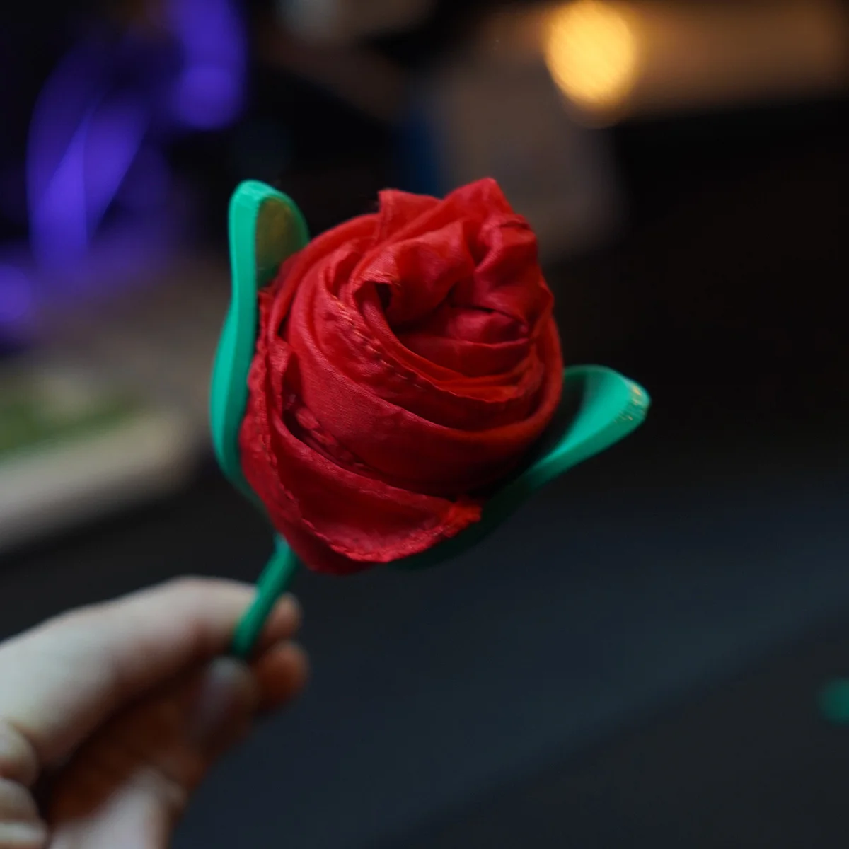 Silky Rose by Wookie (No Silk) Magic Tricks Silk Appear Like Rose Production Magic Tool Stage Illusions Gimmicks Mentalism Props