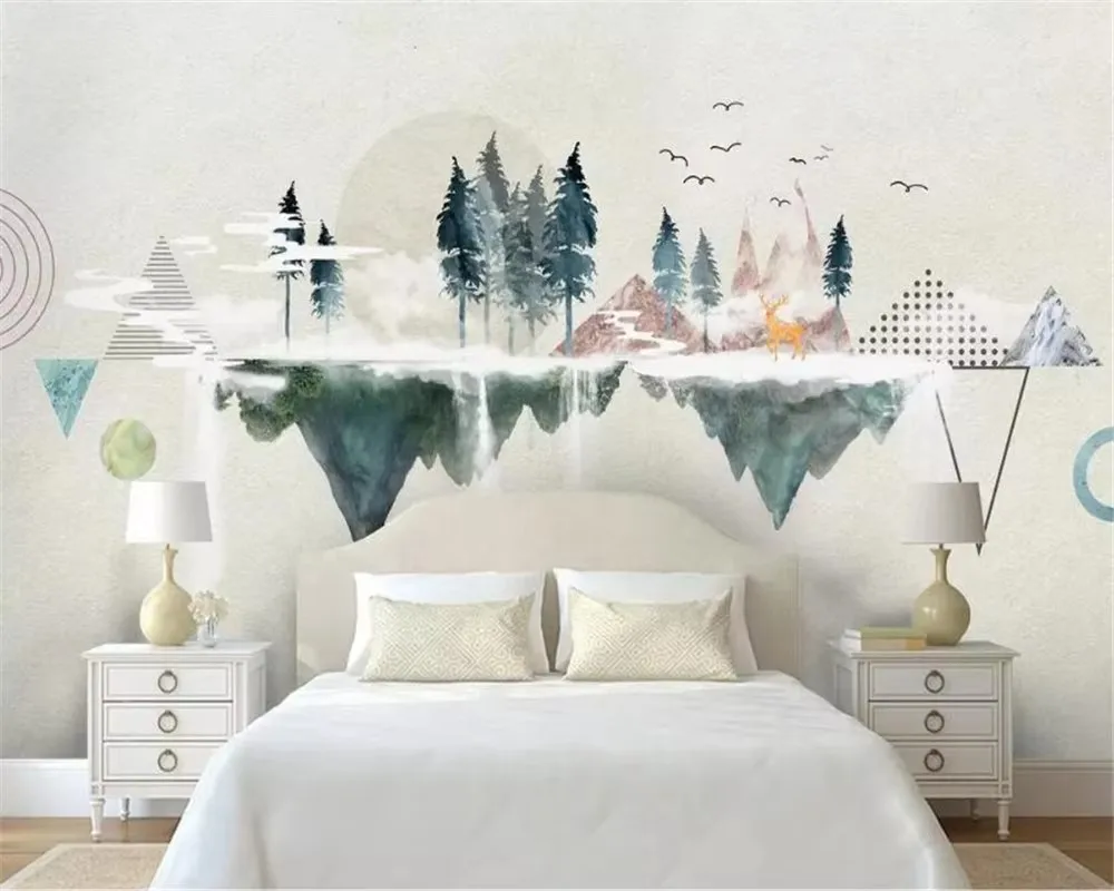 Custom 3d wallpaper mural Individuality abstract geometric line squares TV background wall wallpaper for walls 3 d