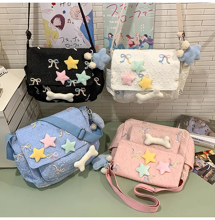 

2025 New Ins Bow Tote Bag Women Sweet Large Capacity Shoulder Versatile Handheld Fashion Purse