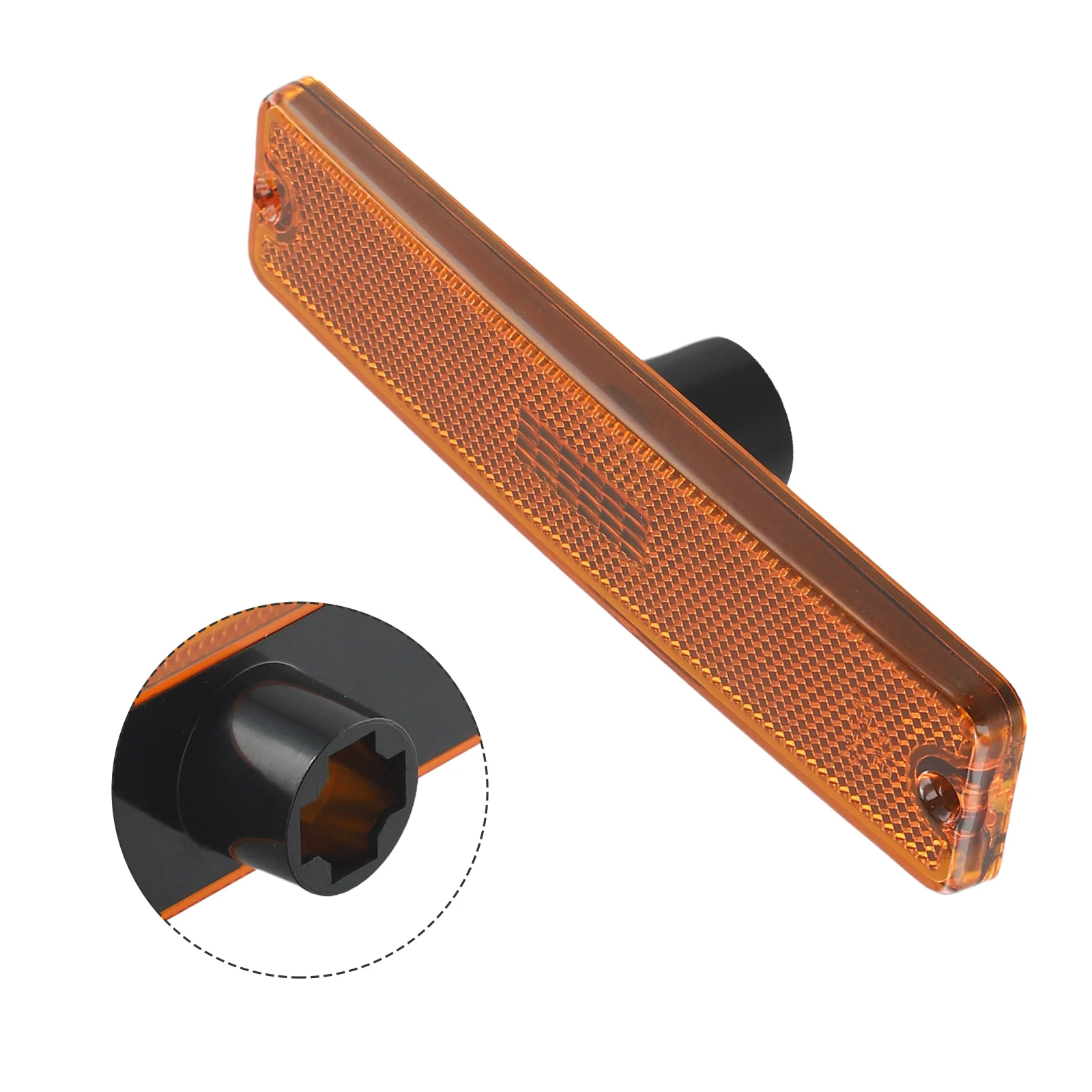 

1PCS For Jeep For Wrangler YJ 87-95 Amber Front Bumper Side Marker Light Housing ABS Plasitc Amber 56001424 Good Replacement